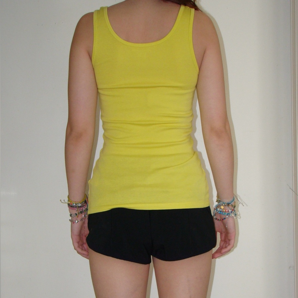 bright yellow workout tank top